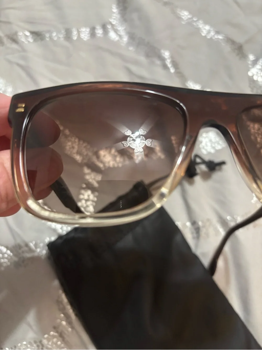 Carrera Brown to Cream Ombre Square Sunglasses
